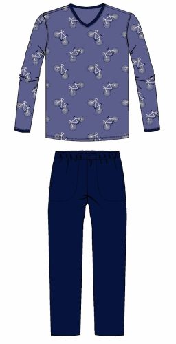 Herenpyjama met fietsjes DARK SHADOW